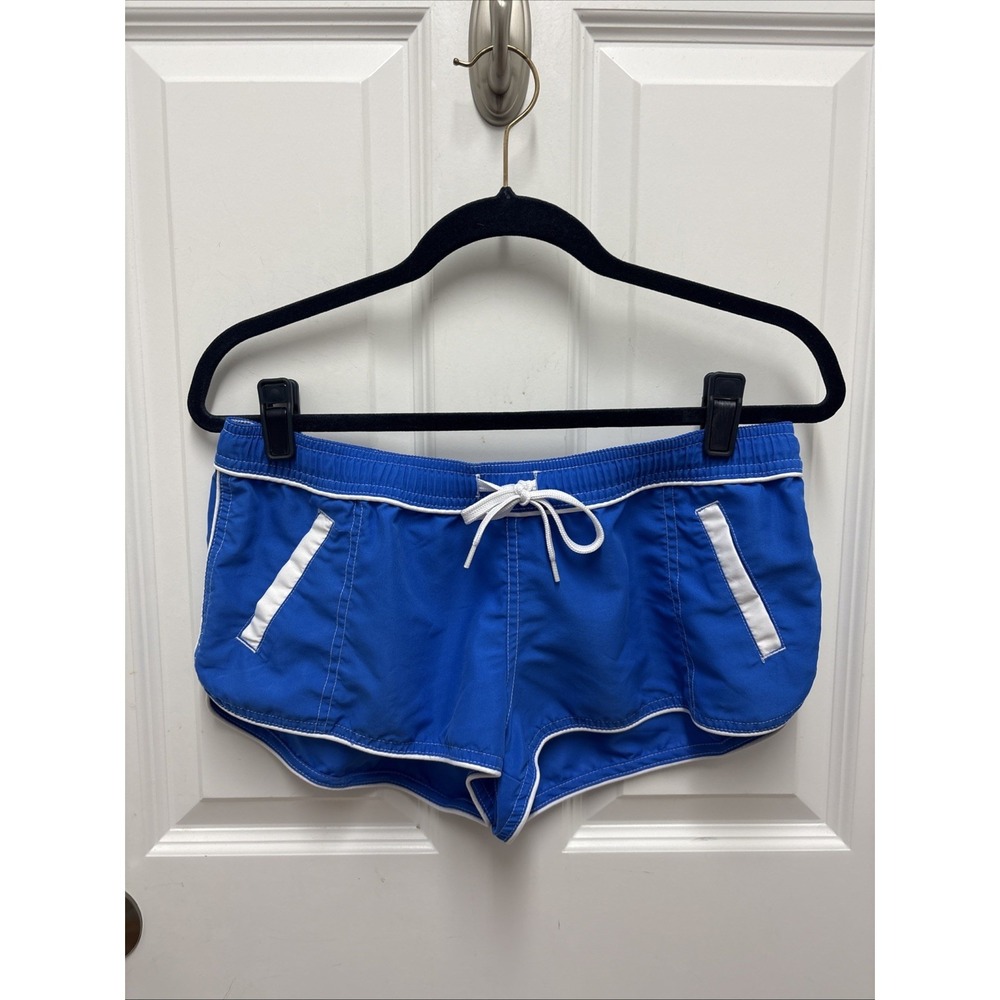 Vintage Hobie Blue With White Piping Drawstring Pocket Details - Size Large